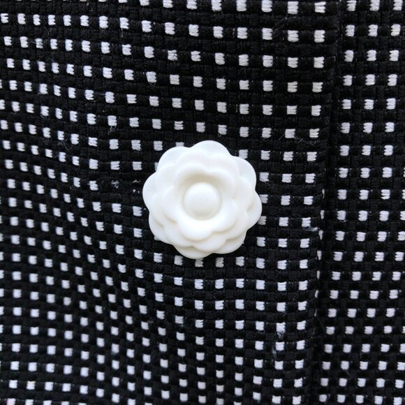 Sandra Darren Vintage Cottagecore Polka Dot Blazer Size 6 - Picture 2 of 6